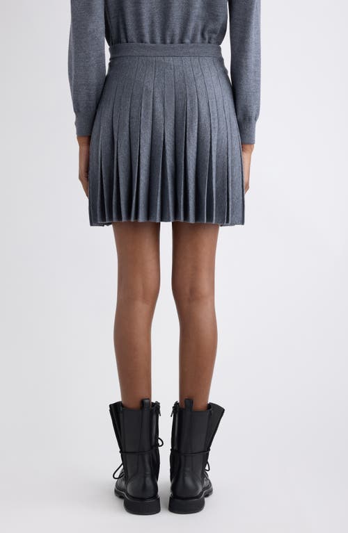 Balenciaga Pleated Knit Mini Skirt In Blue