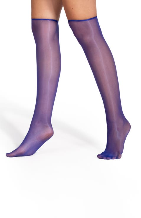2-Pack Lustrous Silky Sheer Knee-High Socks