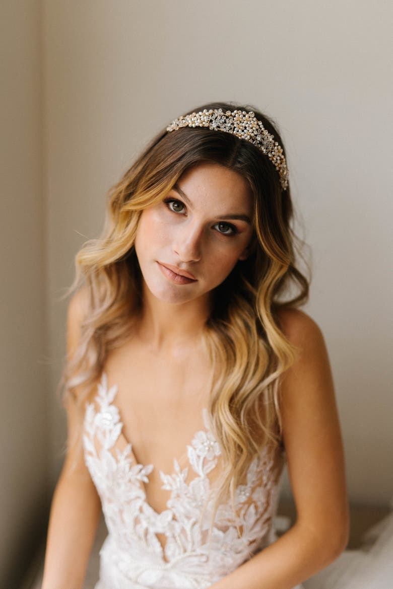 Venus Bridal Tiara, Alternate, color, Gold