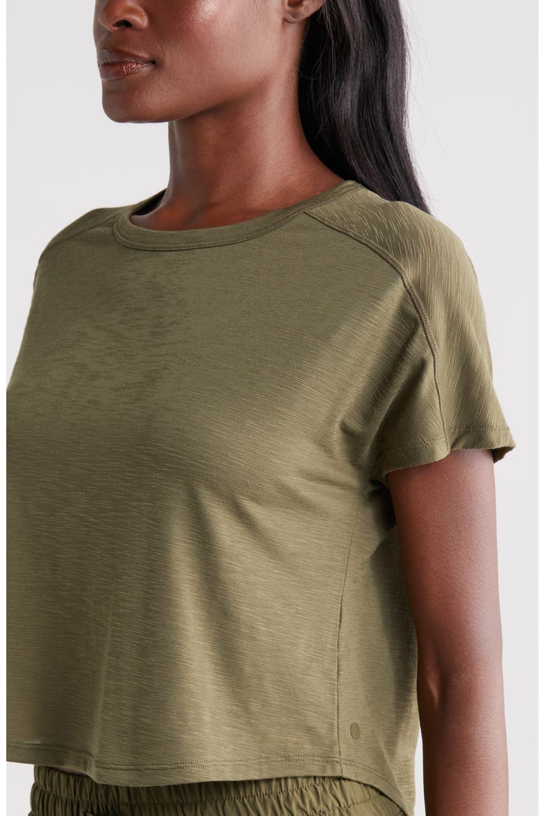 Spark Boxy Slub T-Shirt, Alternate, color, OLIVE NIGHT