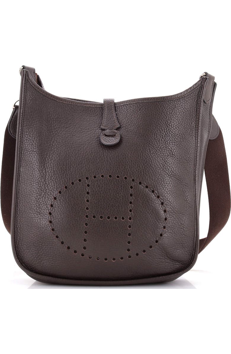 Pre-Owned Hermes Evelyne Bag Gen II Clemence PM, Main, color, Chocolat