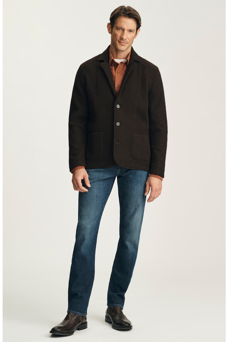 Birch Waffle Knit Sweater Blazer, Alternate, color, BROWN