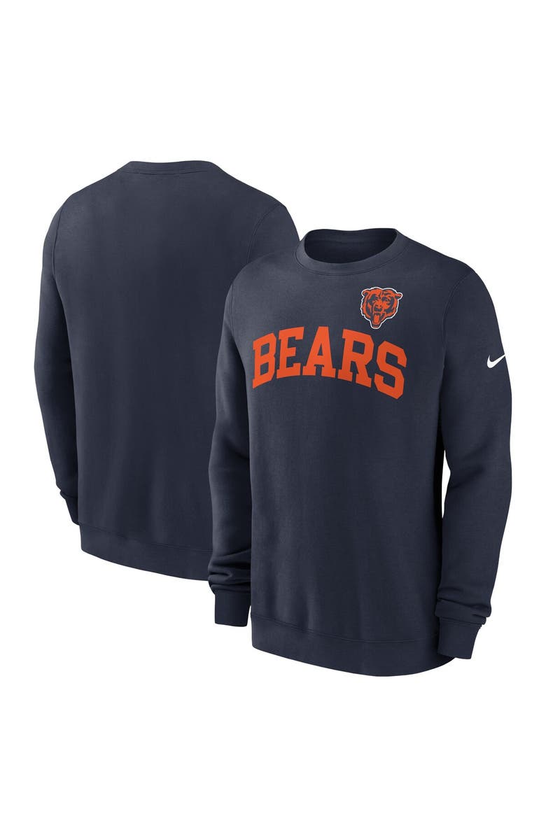 Nike Men's Nike Navy Chicago Bears Club Pullover Sweatshirt, Main, color, 