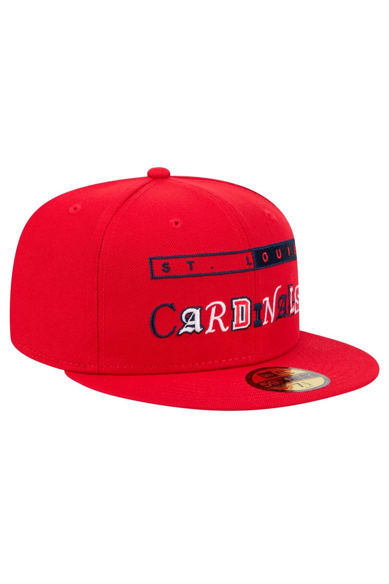 Men's New Era Red St. Louis Cardinals Ransom 59FIFTY Fitted Hat, Alternate, color, Red