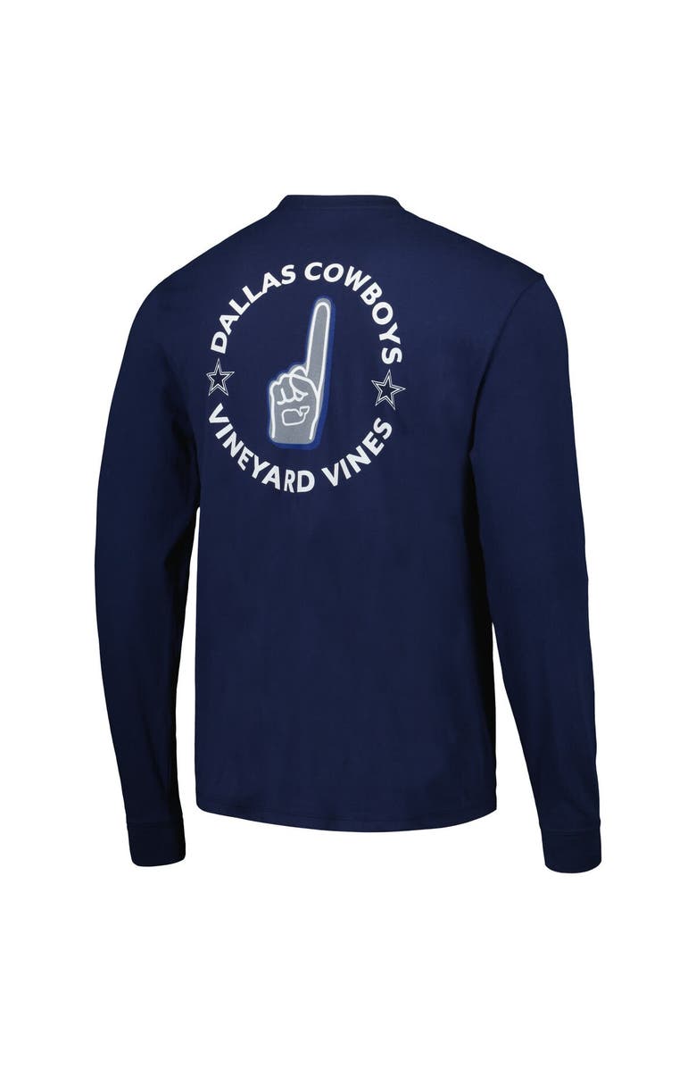 vineyard vines Men's Vineyard Vines Navy Dallas Cowboys Foam Finger Long Sleeve T-Shirt, Alternate, color, Navy