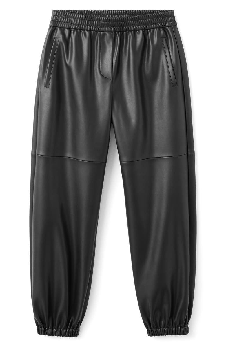 MANGO TEEN Faux Leather Jogger Pants, Alternate, color, 