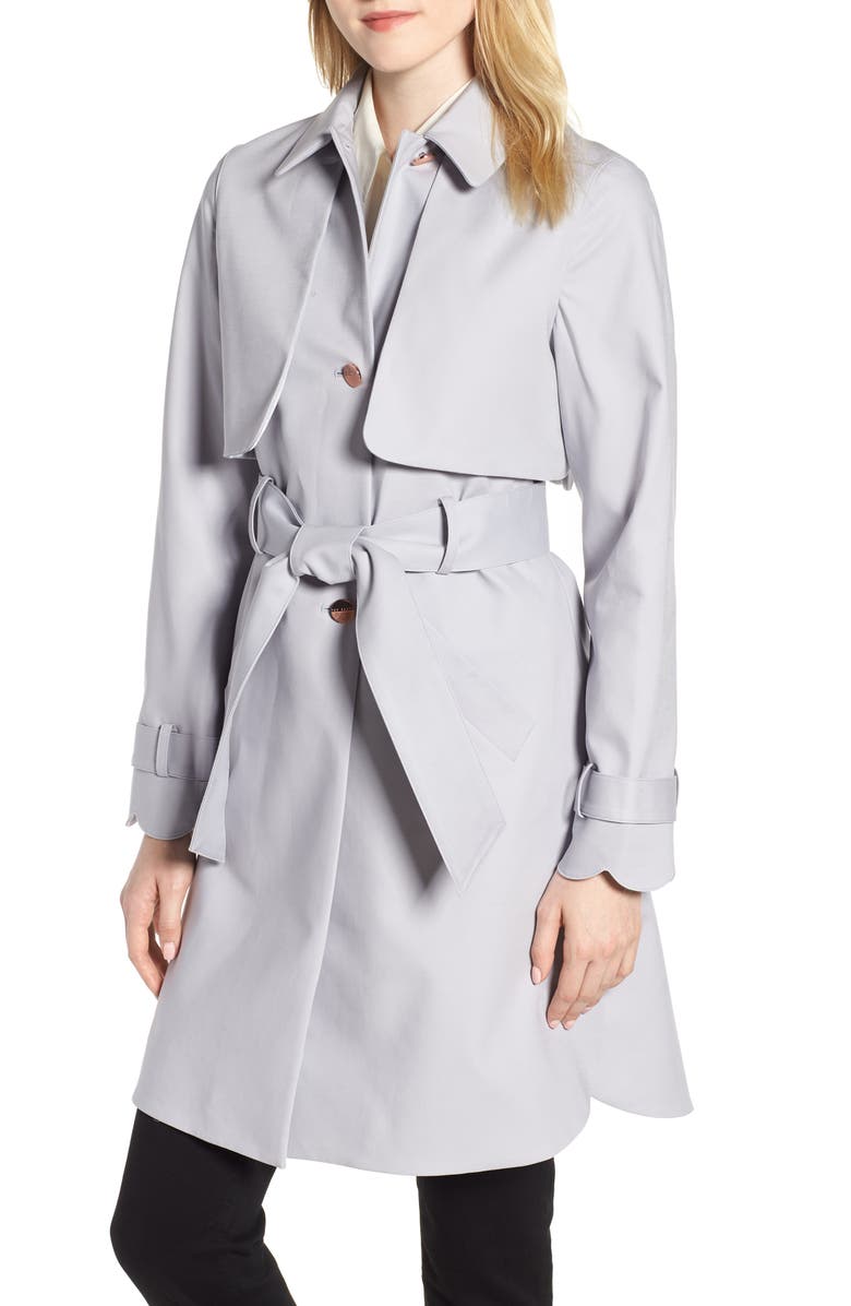 Ted Baker London Scallop Detail Trench Coat, Main, color,