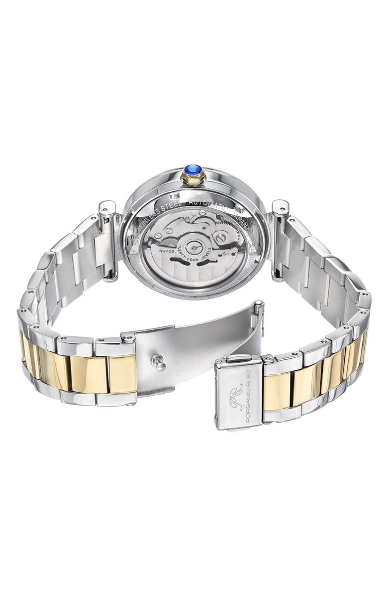 PORSAMO BLEU Colette Automatic Mother of Pearl Bracelet Watch, 36mm, Alternate, color, 