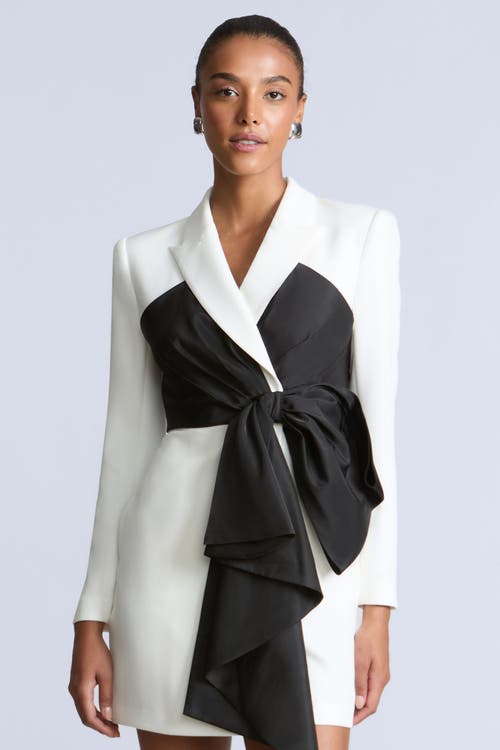 Bcbg Bow Blazer Dress In White