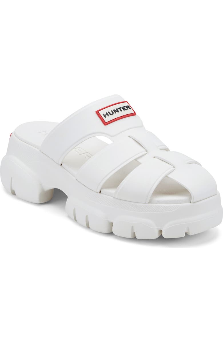 Hunter Bonnie Lug Sole Slip-On Shoe, Main, color, White