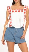 Petal & Pup Brydee Embroidered Eyelet Tie Top