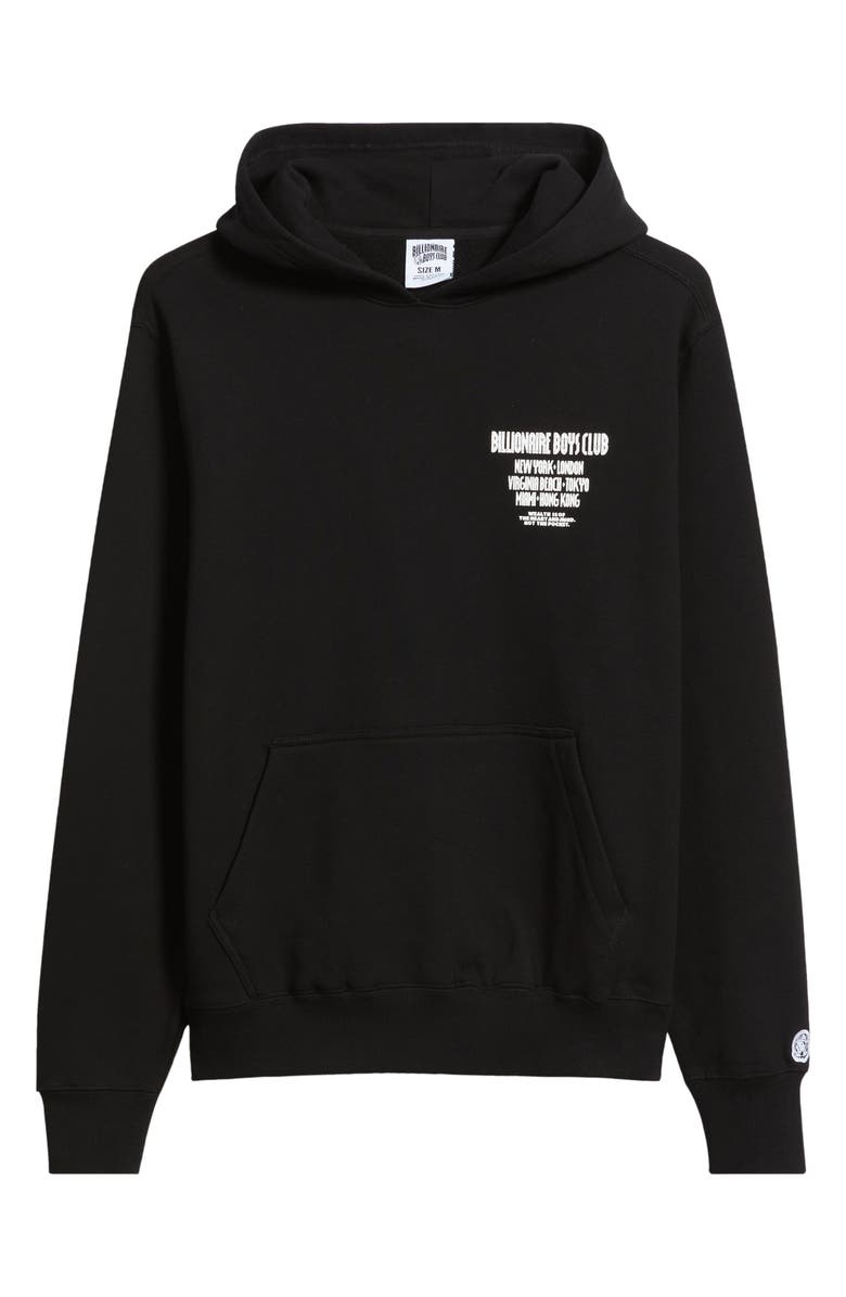 Billionaire Boys Club Satellite Graphic Cotton Hoodie, Alternate, color, Black