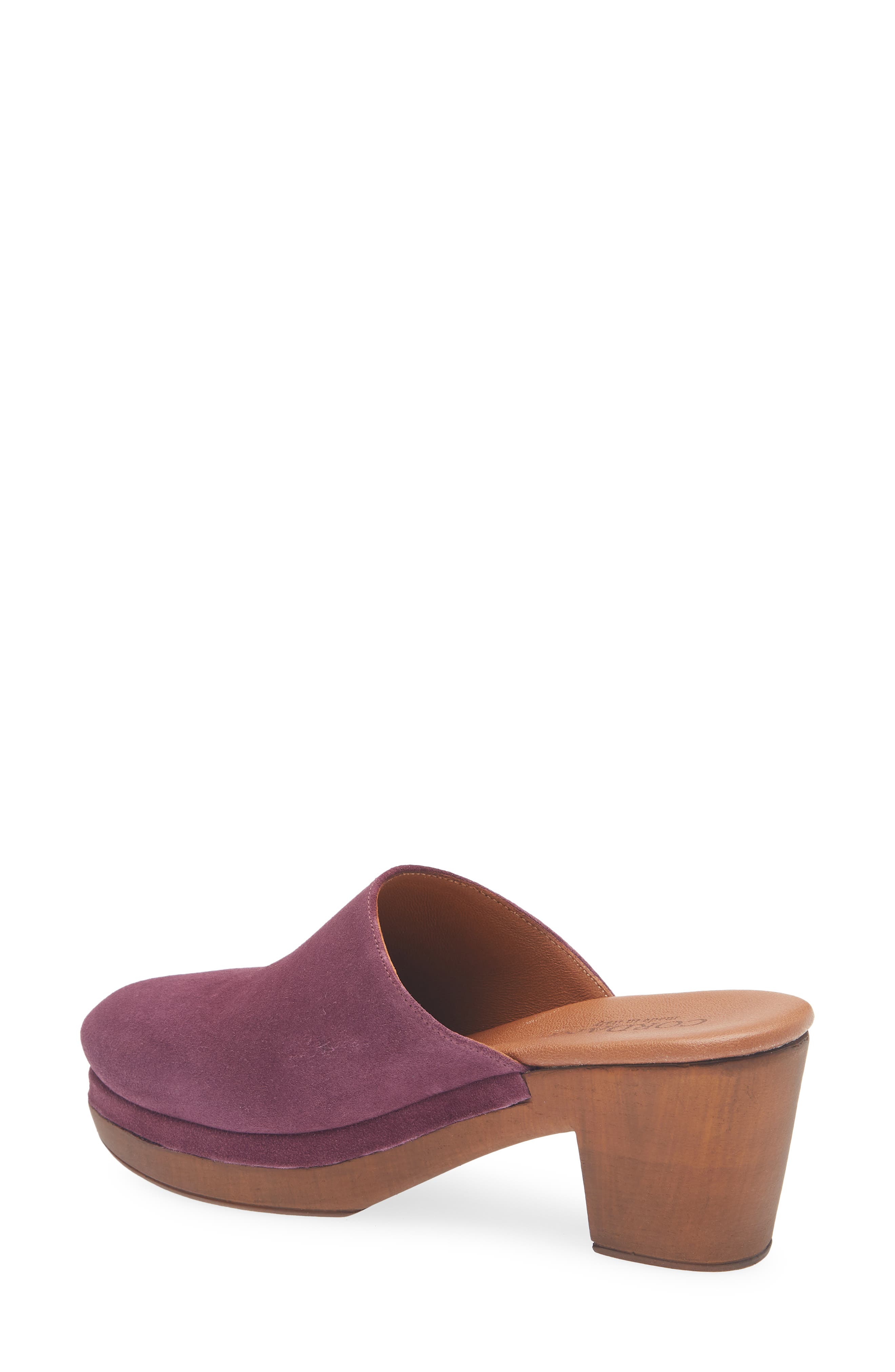 Wanda Clog, Alternate, color, EGGPLANT SUEDE