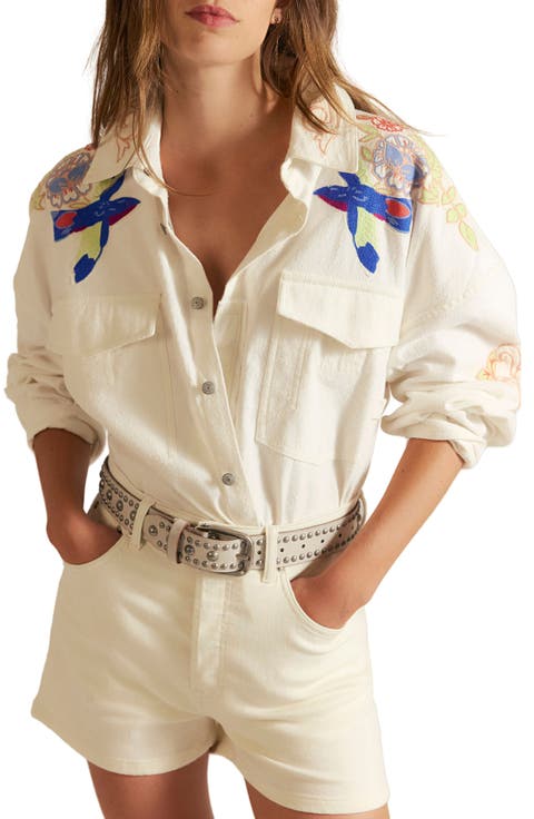 Take Flight Embroidered Cotton Shirt