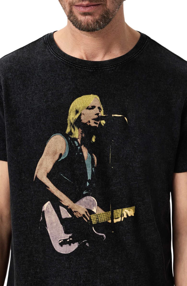 John Varvatos Tom Petty Organic Cotton Graphic T-Shirt, Alternate, color, Black