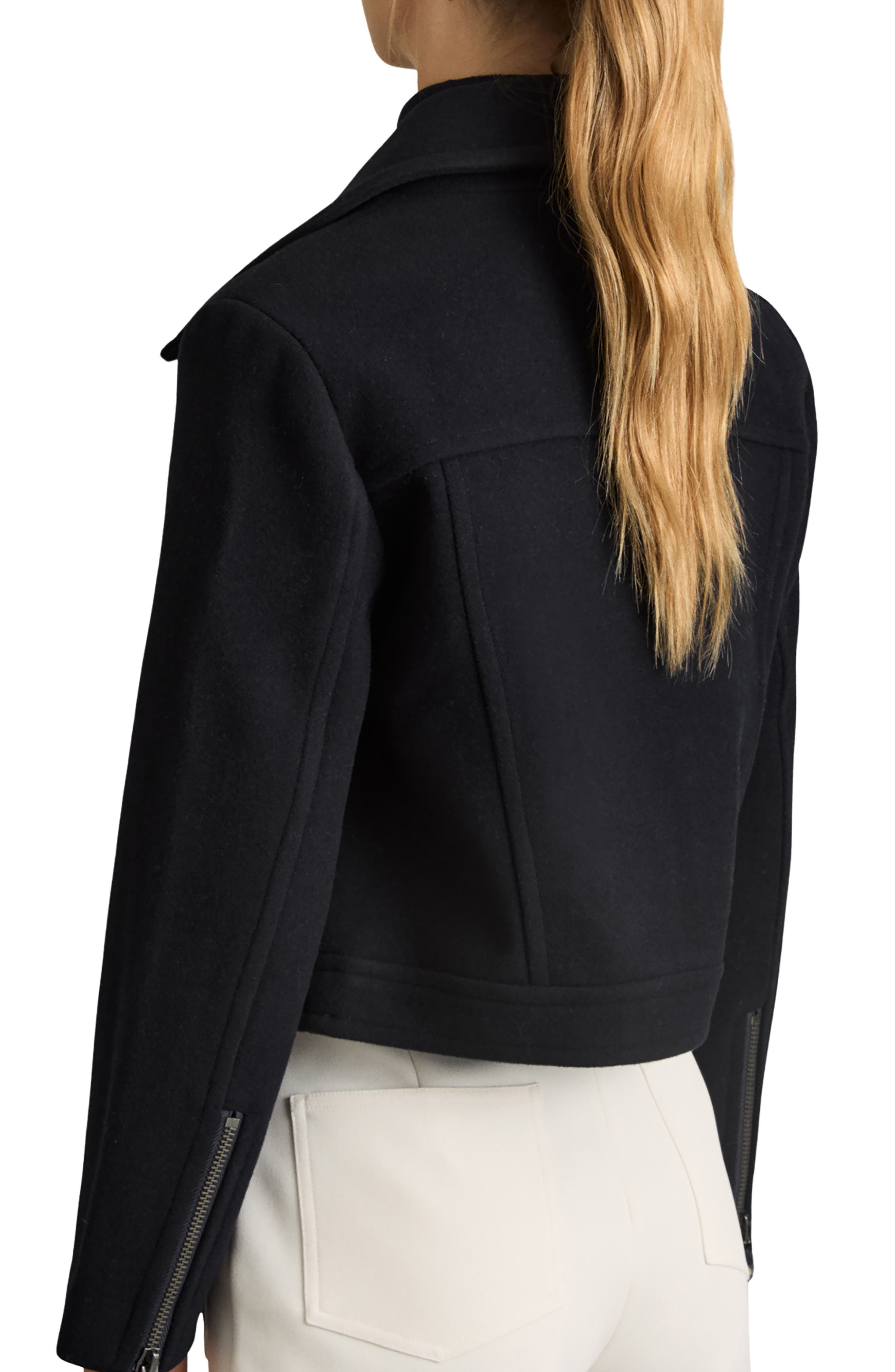 Arlow Asymmetric Zip Wool Blend Jacket - image 2