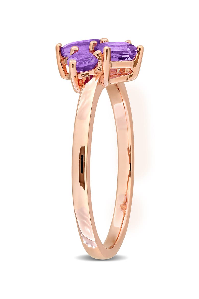 Rose Gold Plated Multi-Shaped Amethyst Ring, Alternate, color, PURPLE