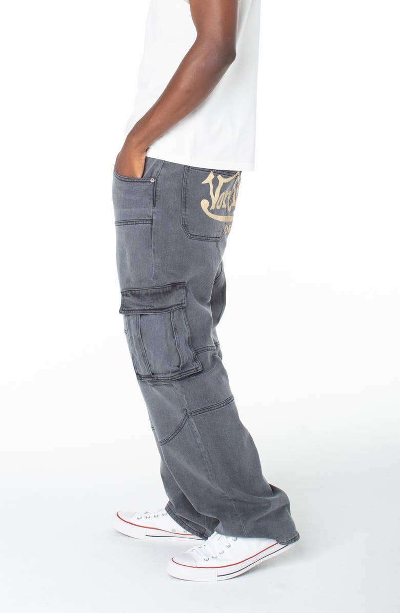 Von Dutch Baggy Straight Carpenter Cargo Hunter Pant, Alternate, color, Smokestone