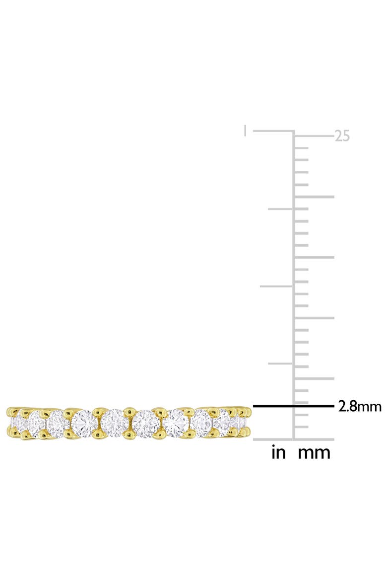 Created White Sapphire Band Ring, Alternate, color, WHITE