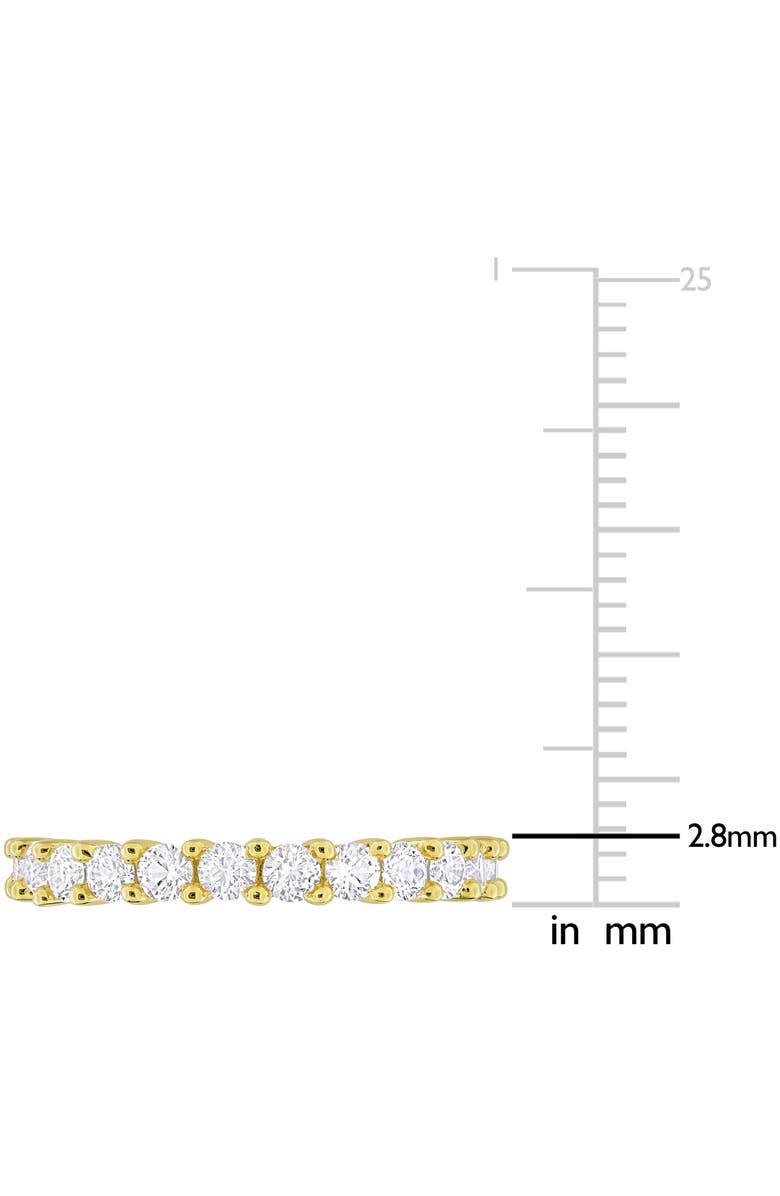 DELMAR Created White Sapphire Band Ring, Alternate, color, White