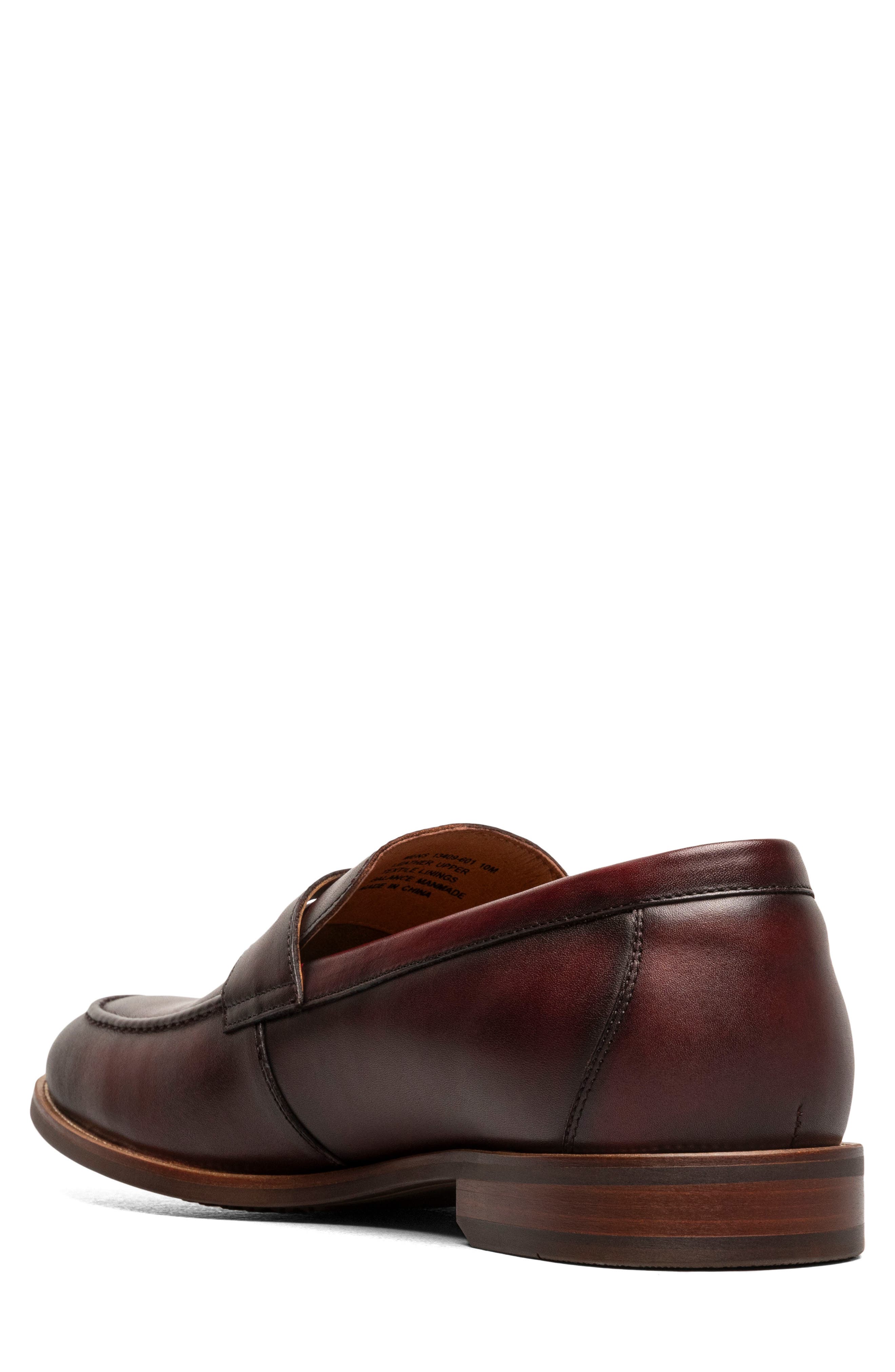 Rucci Apron Toe Penny Loafer, Alternate, color, BURGUNDY