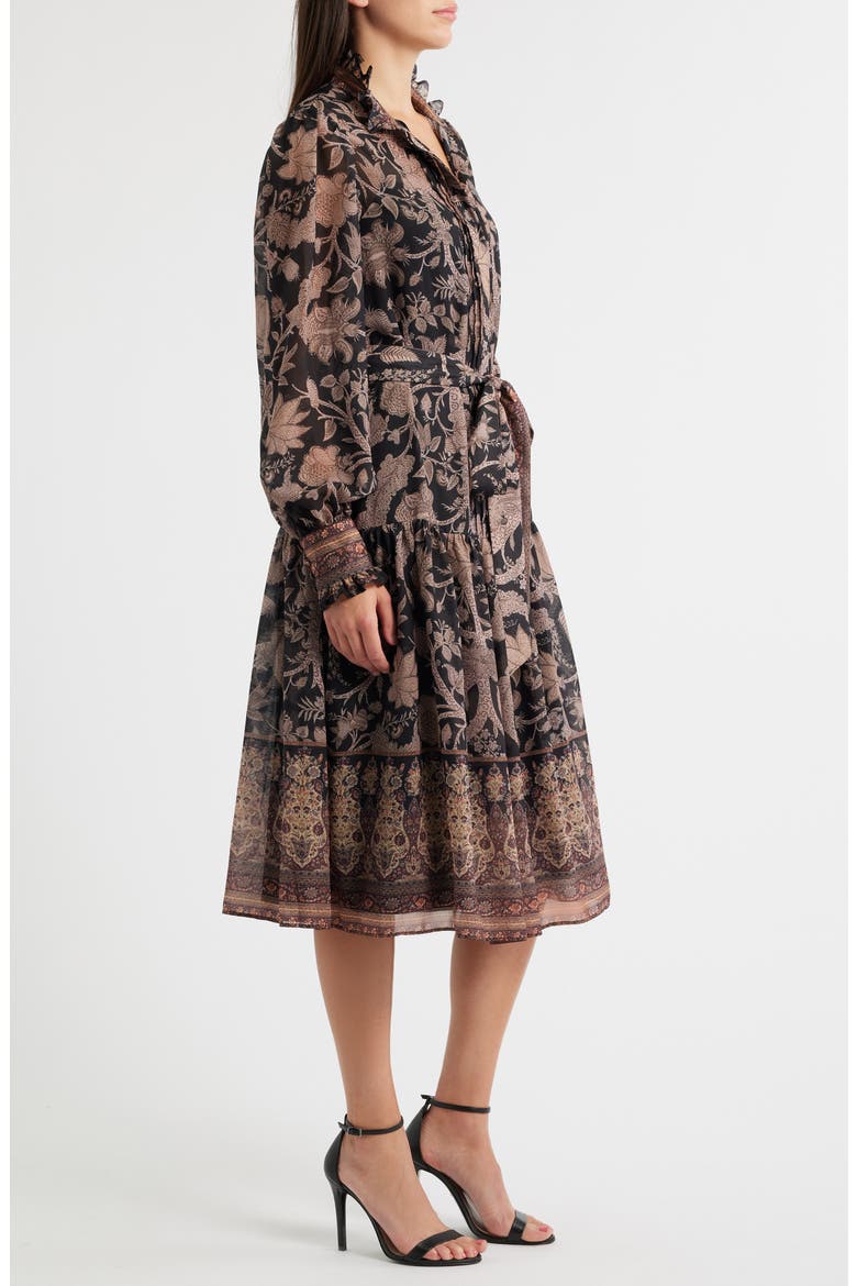 Moses Mixed Print Long Sleeve Dress, Alternate, color, BLACK MULTI