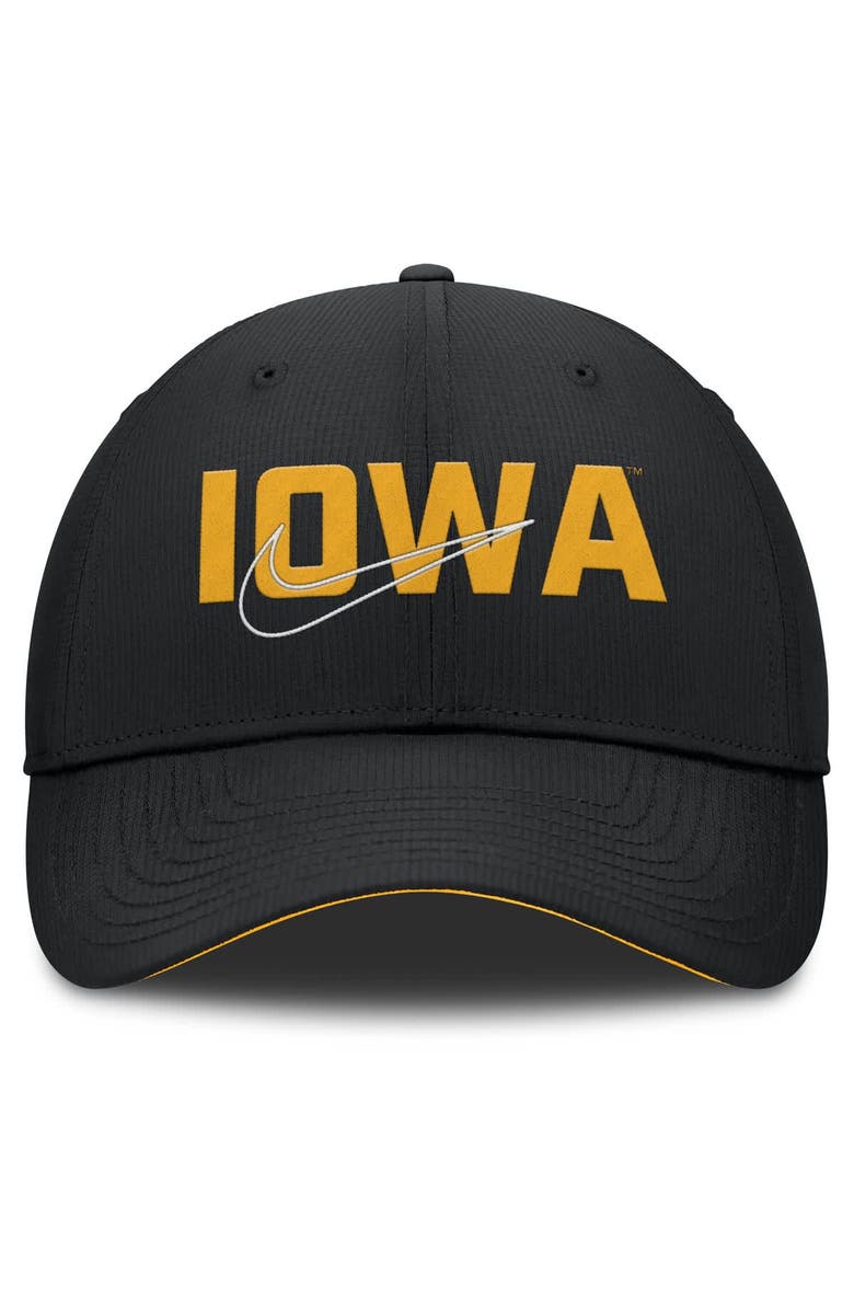 Nike Men's Nike Black Iowa Hawkeyes Club Prep Performance Adjustable Hat, Alternate, color, Black