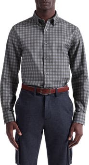 Bugatchi Karl Shaped Fit Plaid Cotton Button-Up Shirt