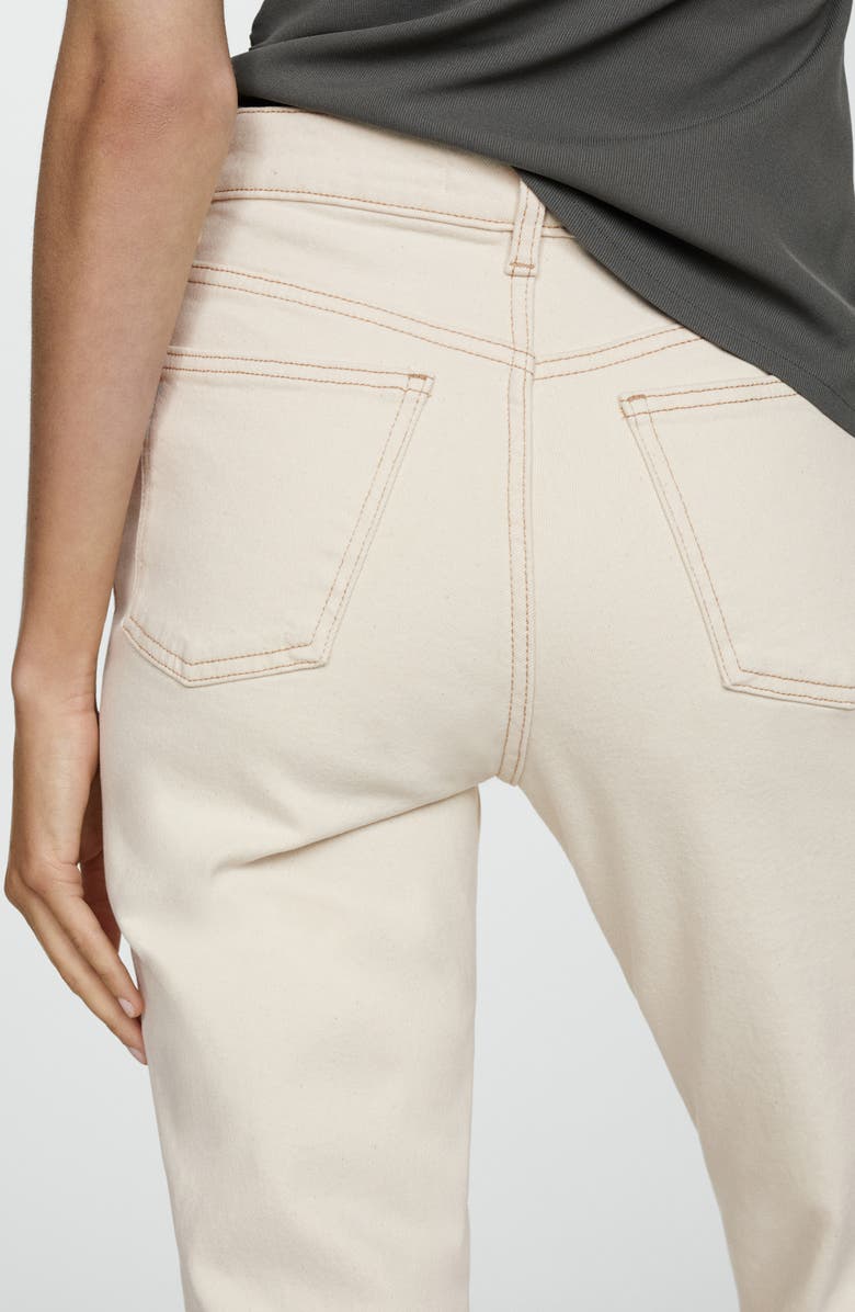 MANGO Comfort High Waist Mom Jeans, Alternate, color, 