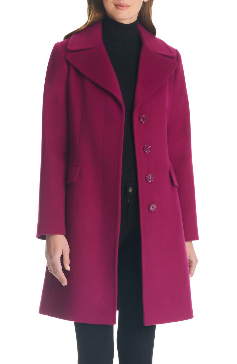 Kate Spade New York wool blend coat, Alternate, color, Majestic Fuchsia