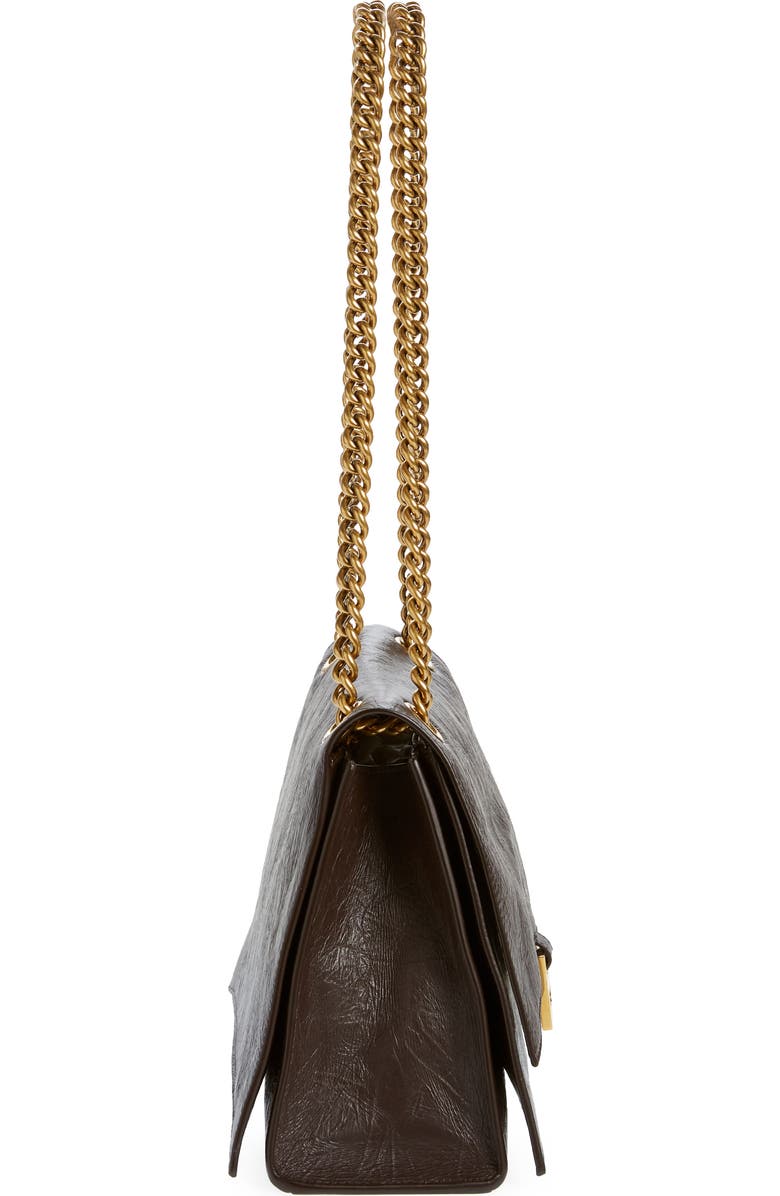 Balenciaga Crush Leather Shoulder Bag, Alternate, color,