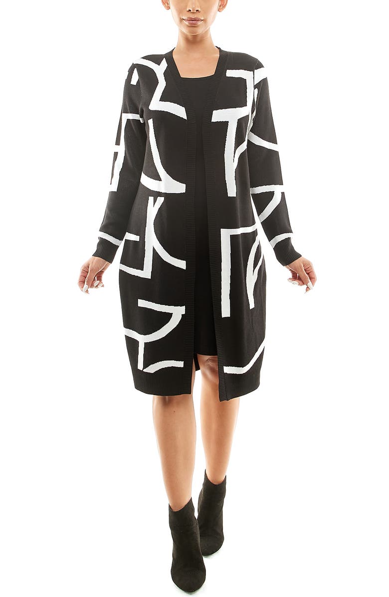 Nina Leonard Twofer Sweater Sheath Dress, Main, color, 