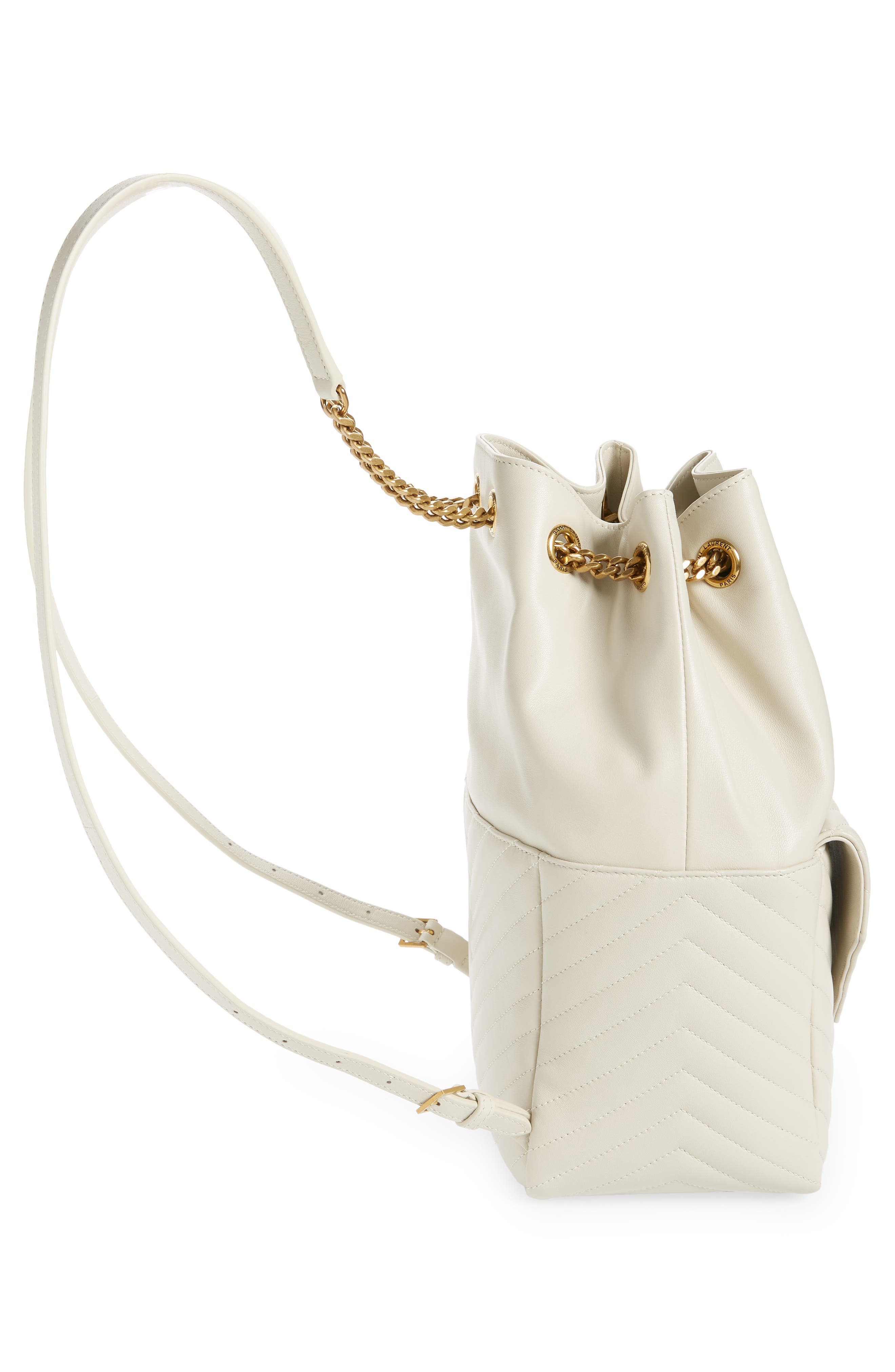 Joe Monogram Matelassé Leather Backpack, Alternate, color, 9207 CREMA SOFT