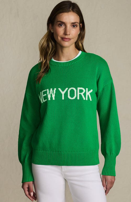 Lands' End Drifter Jersey Crewneck Sweater In Green