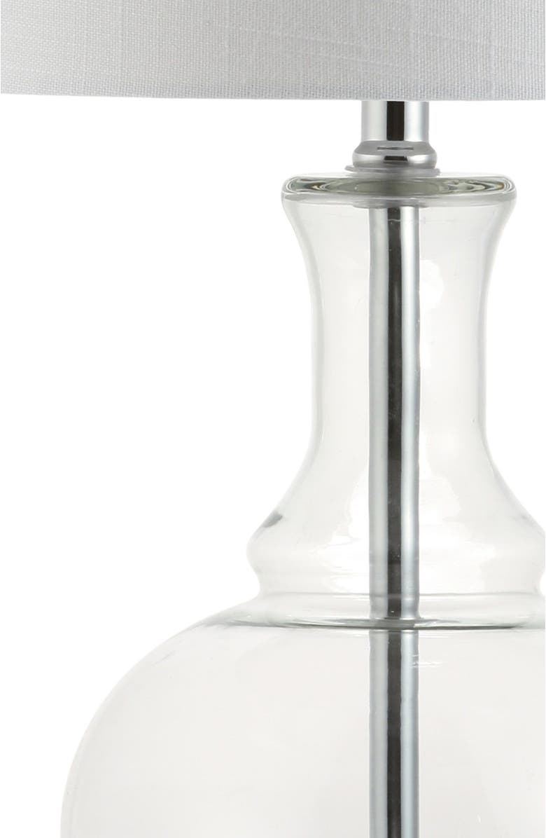 JONATHAN Y Lavelle 25" Glass LED Table Lamp, Alternate, color, Clear