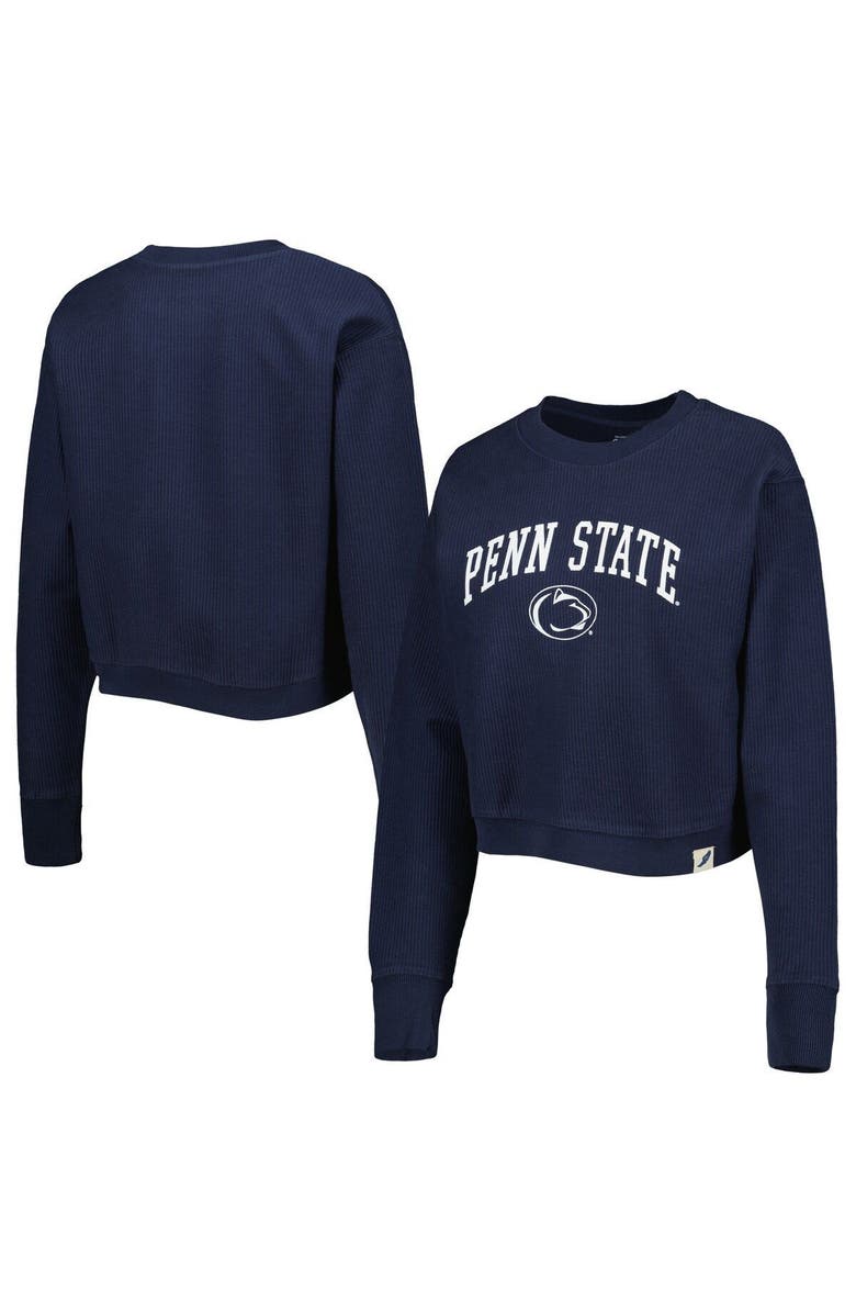 LEAGUE COLLEGIATE WEAR Women's League Collegiate Wear Navy Penn State Nittany Lions Classic Campus Corded Timber Sweatshirt, Main, color, 