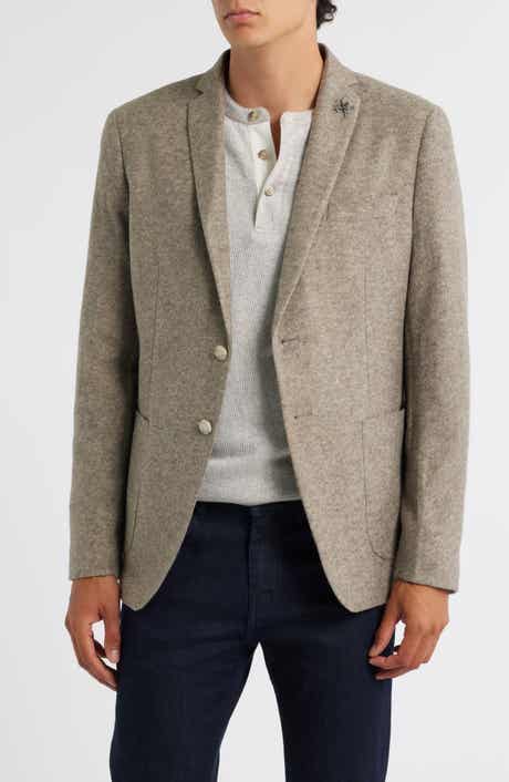 Varick Slim Fit Tan Mélange Felted Sport Coat