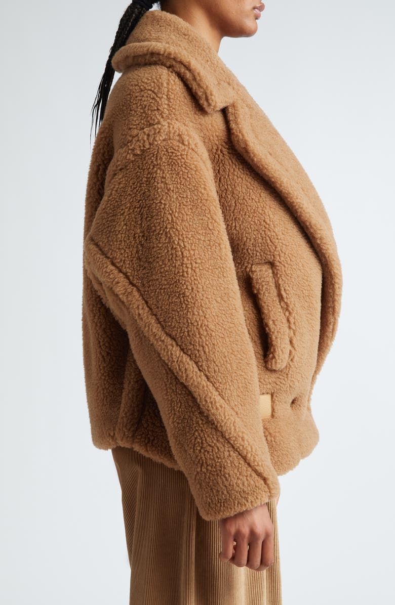 Max Mara Vanadio Oversize Teddy Moto Jacket, Alternate, color,