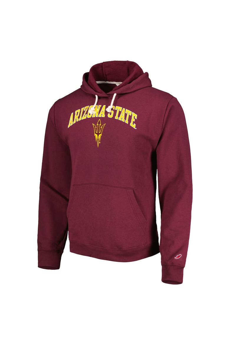 Men's League Collegiate Wear Maroon Arizona State Sun Devils Arch Essential Pullover Hoodie, Alternate, color, Maroon