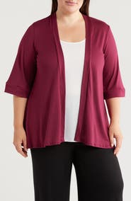 24seven Comfort Apparel Open Front Cardigan
