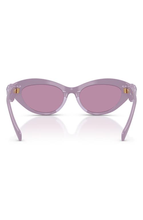 Versace 49mm Small Cat Eye Sunglasses In Lilac
