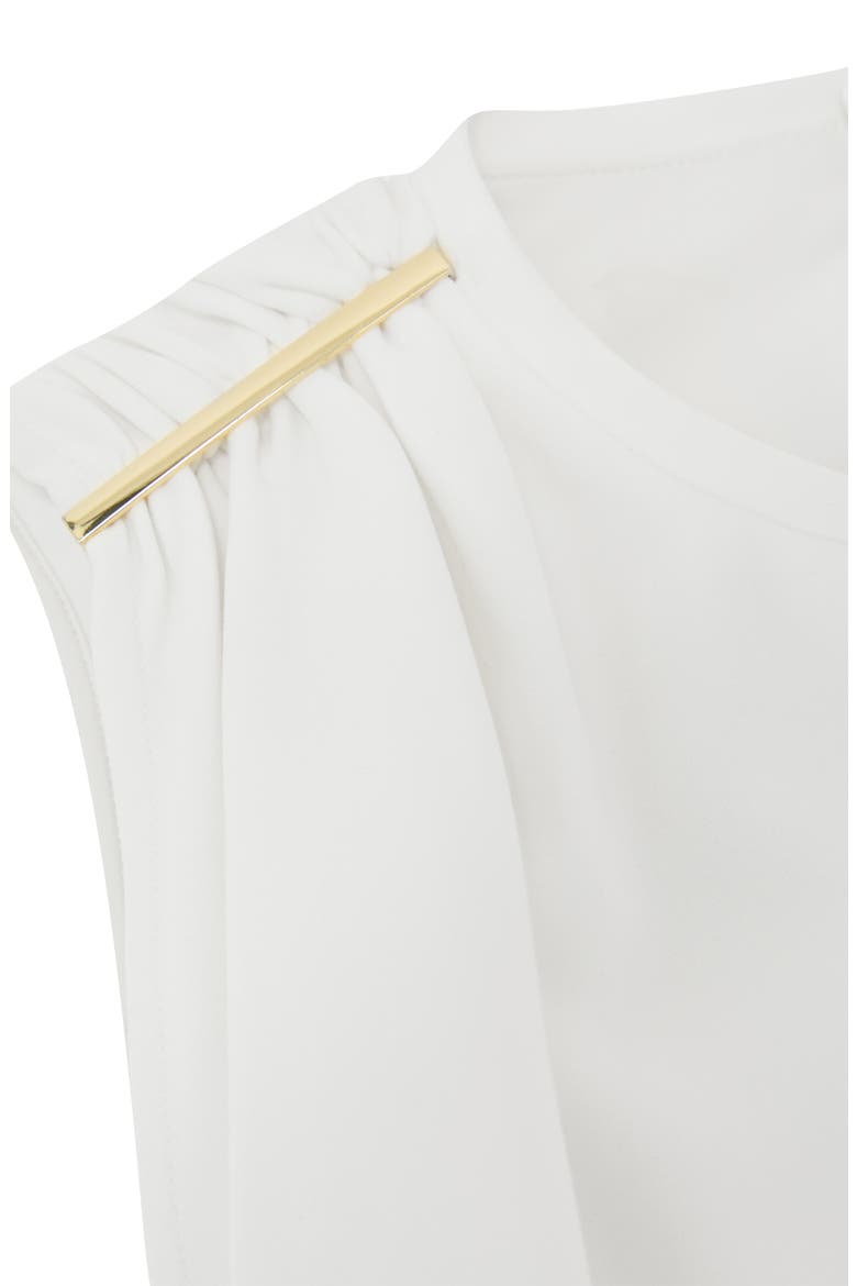 Bronte Ruched Sleeveless Midi Dress, Alternate, color, IVORY