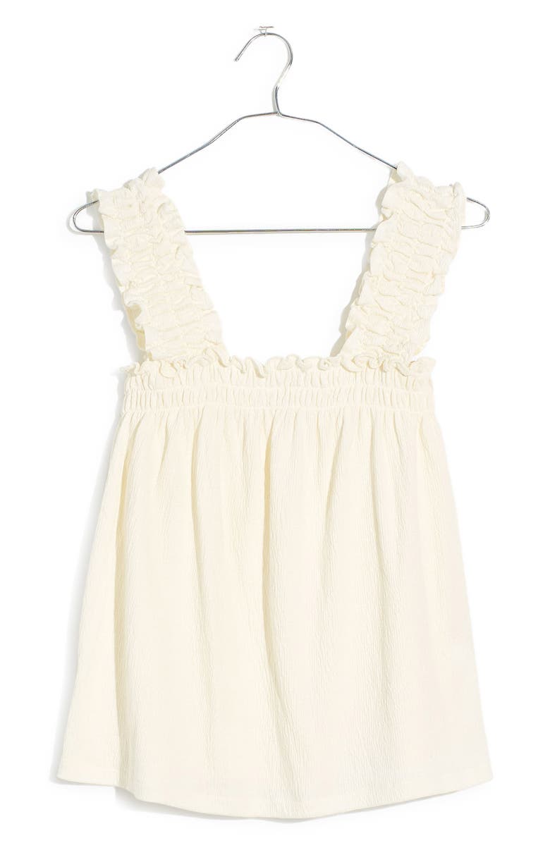 Madewell Lightspun Ruched Strap Knit Top, Alternate, color, 