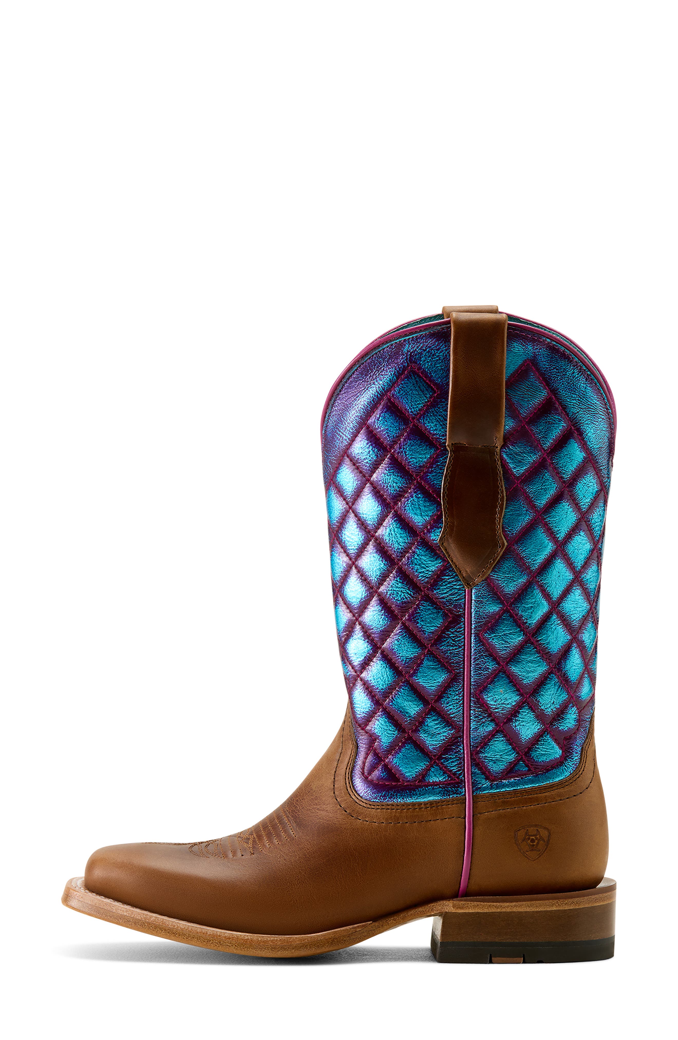 Ariat Frontier Wittman Diamond Quilt Leather Boot, Alternate, color, Brown