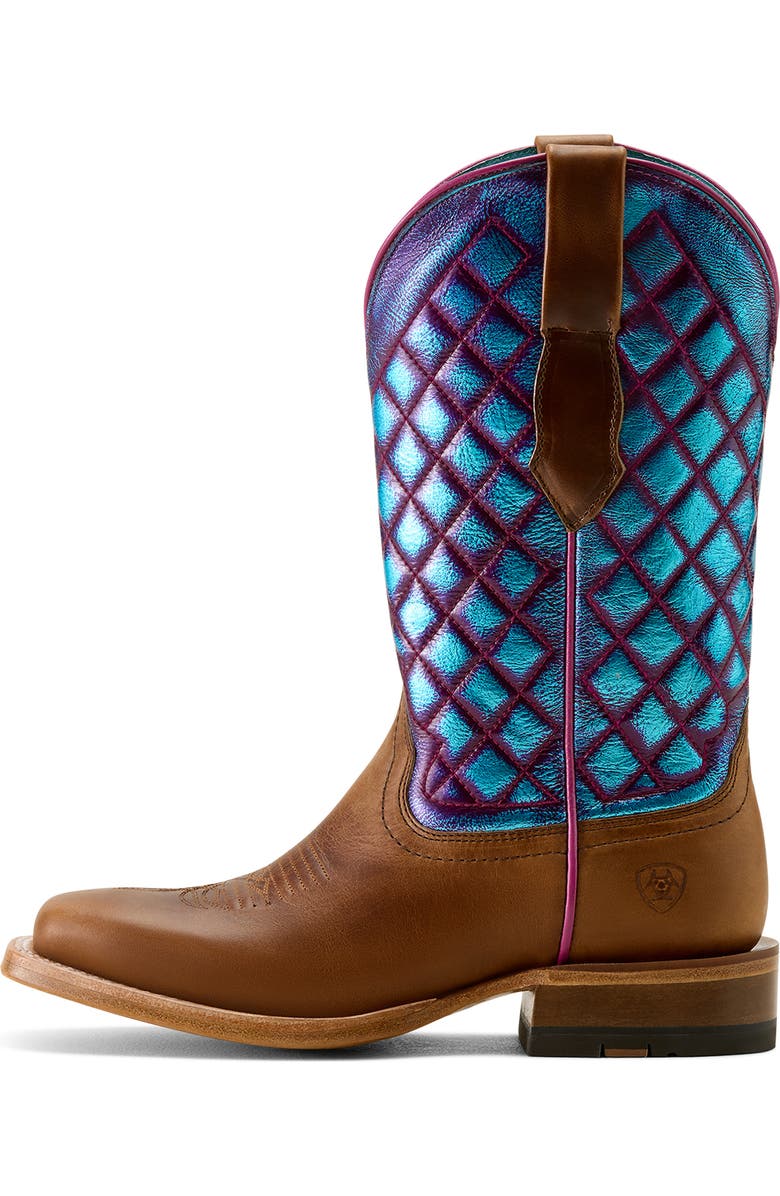Ariat Frontier Wittman Diamond Quilt Leather Boot, Alternate, color, Brown