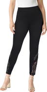 Roaman's Plus Size 360° Stretch Lace Applique Jean