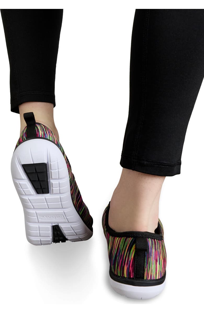 Comfortview The Cv Sport Ariya Textured Knit Slip On Sneaker, Alternate, color, Black