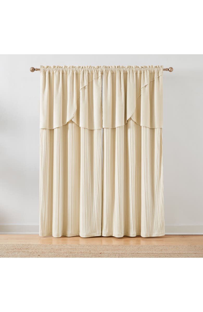 Chuks Collins x Lush Decor Solar Drift Blackout Window Panel, Alternate, color, Cream