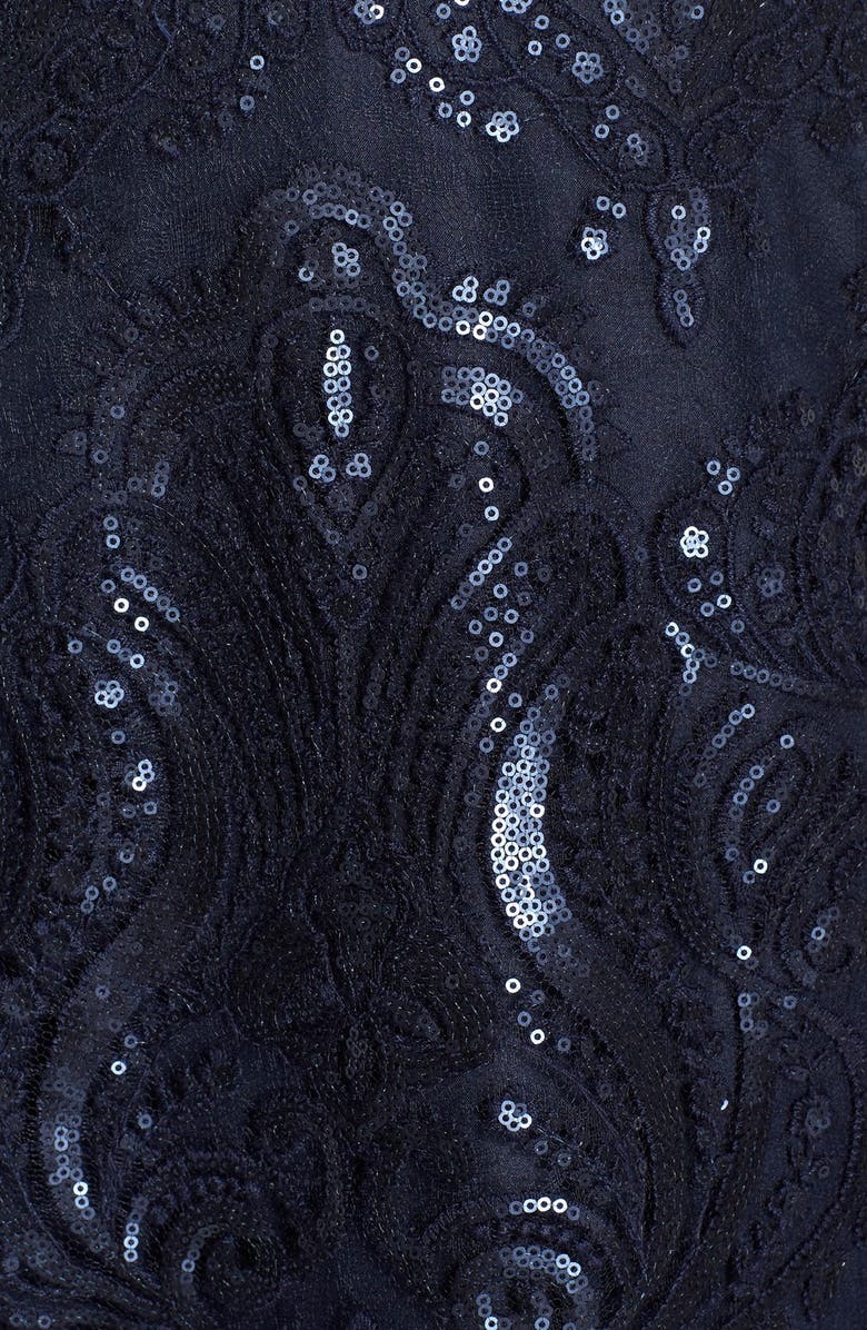 Jenny Yoo Sadie Sequin Lace Strapless A-Line Gown, Alternate, color, 