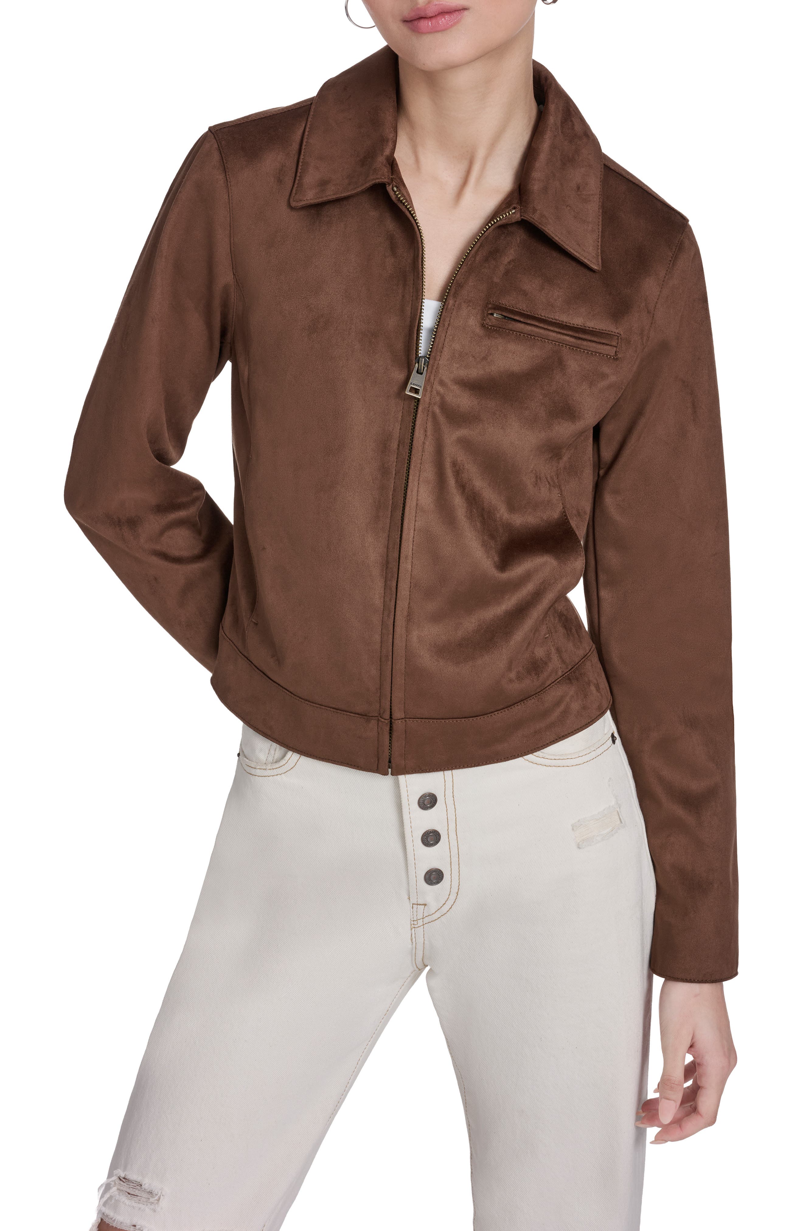 Faux Suede Jacket